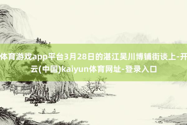 体育游戏app平台3月28日的湛江吴川博铺街谈上-开云(中国)kaiyun体育网址-登录入口