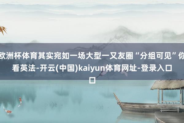 欧洲杯体育其实宛如一场大型一又友圈“分组可见”你看英法-开云(中国)kaiyun体育网址-登录入口